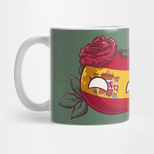 Spain Rose Flower Polandball Mug